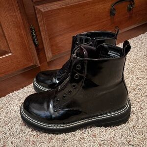Dunes Black Combat Boots